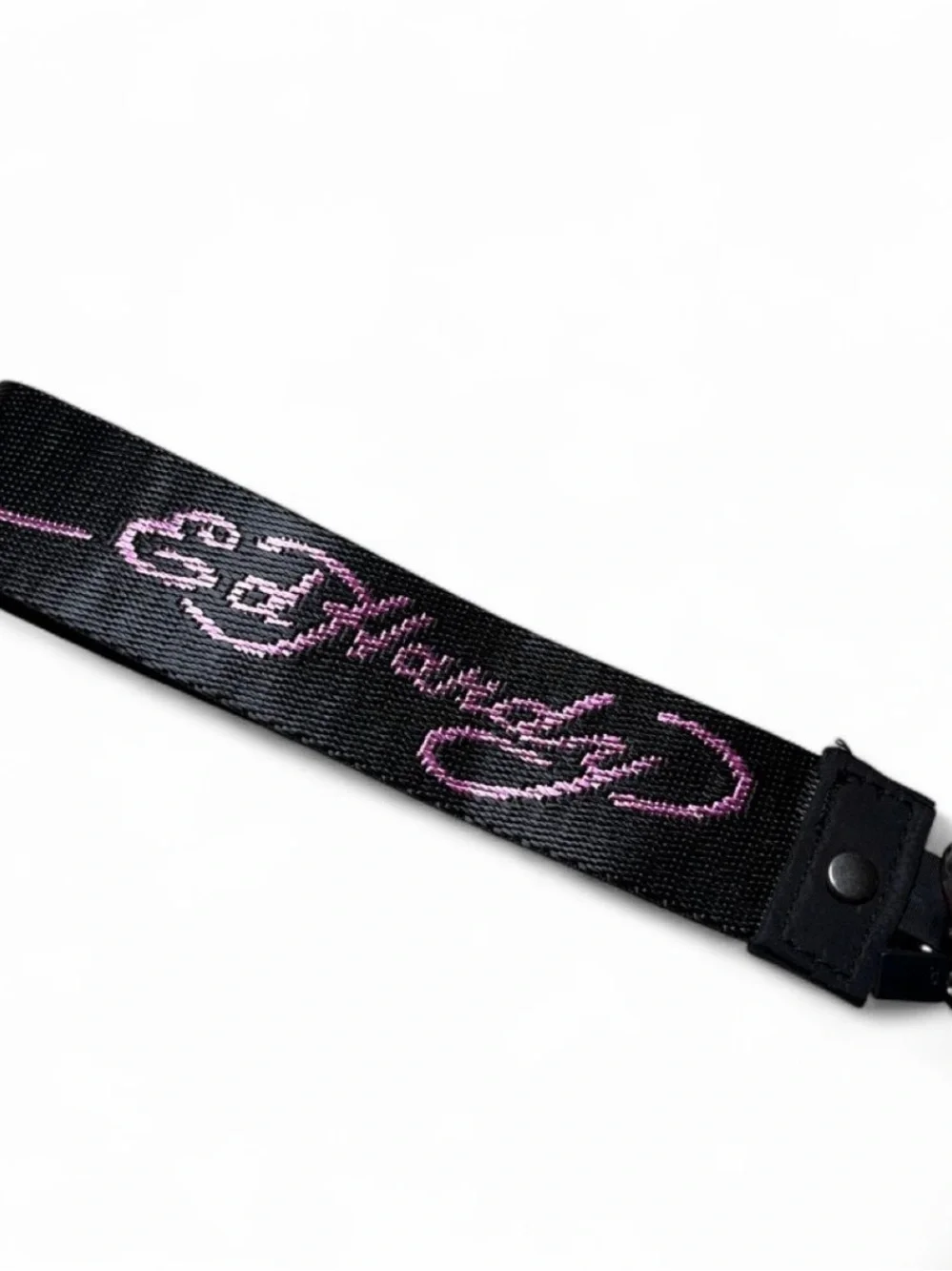 Ed Hardy Black and Pink Wristlet Set with Leopard Skull Coin Purse